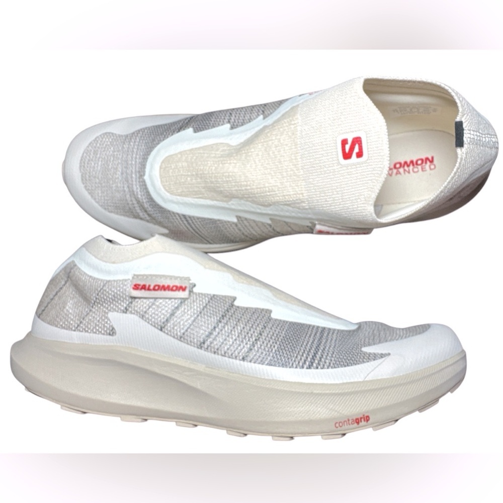 Salomon Pulsar Advanced Sneakers - Vanilla/Feather Gray/Fiery Red - W 9 /M 8